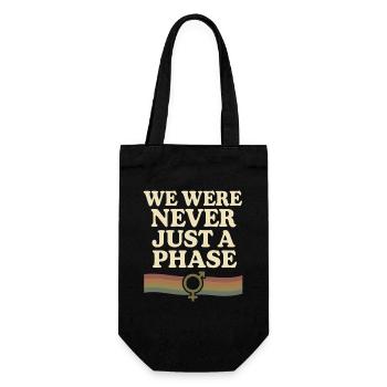 Groovy Pride Retro Equality Queer Story - Gift Bag for Bottles - black - Front