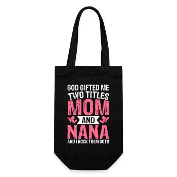 Oma Mama Geschenk Weihnachtsgeschenke Großmutter  - Geschenkbeutel für Flaschen - Schwarz - Vorne
