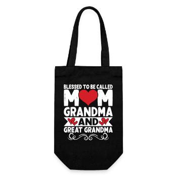Oma Mama Geschenk Weihnachtsgeschenke Großmutter  - Geschenkbeutel für Flaschen - Schwarz - Vorne