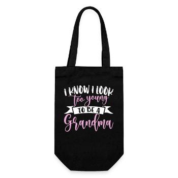 Oma Mama Geschenk Weihnachtsgeschenke Großmutter  - Geschenkbeutel für Flaschen - Schwarz - Vorne