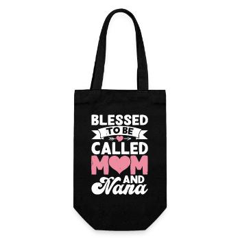 Oma Mama Geschenk Weihnachtsgeschenke Großmutter  - Geschenkbeutel für Flaschen - Schwarz - Vorne