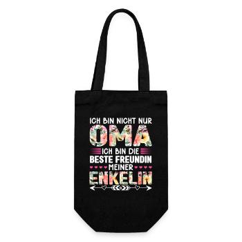 Grandma's best friend of my granddaughter - Gift Bag for Bottles - black - Front