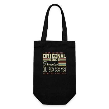 36. Geburtstag | Original Dezember 1989 - Geschenkbeutel für Flaschen - Schwarz - Vorne