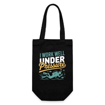 Taucher Unter Druck - I Work Well Under Pressure - Gift Bag for Bottles - black - Front