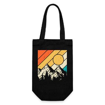 Wandern Wanderer Bergsteiger Geschenk - Geschenkbeutel für Flaschen - Schwarz - Vorne