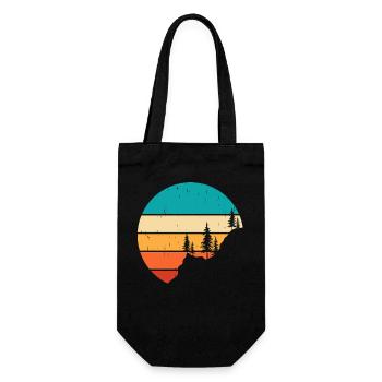 Wandern Wanderer Bergsteiger Geschenk - Geschenkbeutel für Flaschen - Schwarz - Vorne