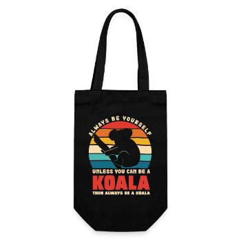 Koala Motto Retro Sunset - Gift Bag for Bottles - black - Front