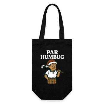 Par Humbug Funny Golf Santa Claus Xmas - Gift Bag for Bottles - black - Front