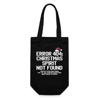 Erreur 404 Noël - Noël Nerd drôle - Sac à bouteille - noir - Devant