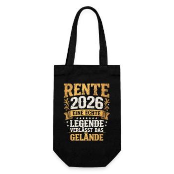 Rente 2026 Legende verlässt das Gelände Vintage - Geschenkbeutel für Flaschen - Schwarz - Vorne