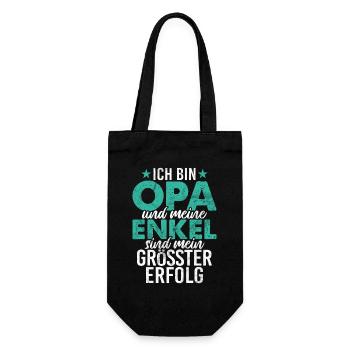 I am a grandpa and my grandchildren are my success - Gift Bag for Bottles - black - Front