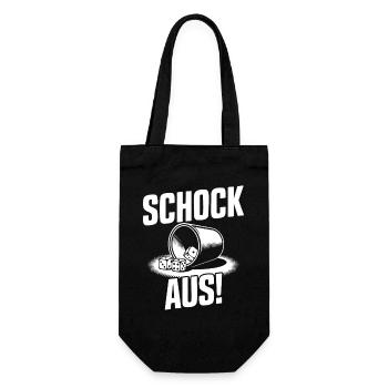Shock off! Funny Shocking, Dice, Puzzle - Gift Bag for Bottles - black - Front