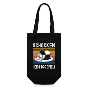 Schocken is the name of the game! Dice Puzzle Jule - Gift Bag for Bottles - black - Front