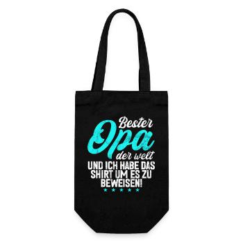 Meilleur grand-père du monde Grands-parents Papi - Sac à bouteille - noir - Devant