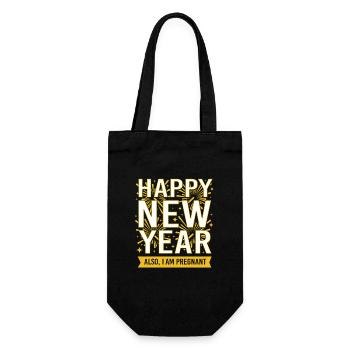 Gender Reveal New Year's Eve New Year New Year - Gift Bag for Bottles - black - Front
