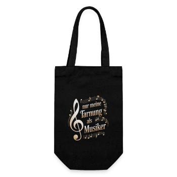 Personalization profession - my camouflage as a musician - Gift Bag for Bottles - black - Front