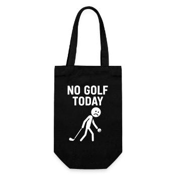No Golf Today Humorous Golf Player Design - Gift Bag for Bottles - black - Front