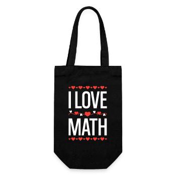 I Love Math Design - Gift Bag for Bottles - black - Front