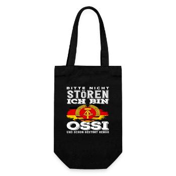 Nicht Stören Ossi Spruch DDR Stolz - Geschenkbeutel für Flaschen - Schwarz - Vorne