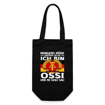 Matin fatigué Ossi Dire RDA Pride Allemagne de l’Est - Sac à bouteille - noir - Devant