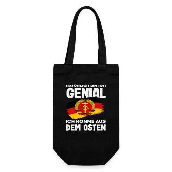 Genial ich kome aus dem Osten ossi Spruch DDR - Sac à bouteille - noir - Devant