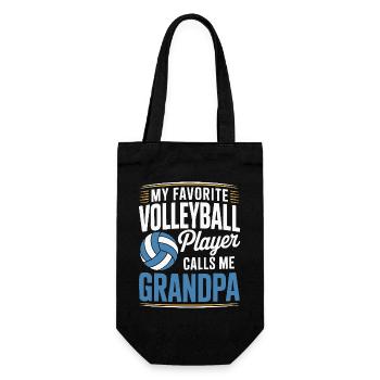 Volleyball Grandpa - Favorite Player Design - Gift Bag for Bottles - black - Front