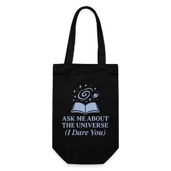 Spacecore Cosmic Humor Galaxy Universe Zitat - Geschenkbeutel für Flaschen - Schwarz - Vorne
