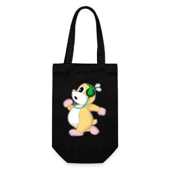 Hamster Jogger Jogging Sports - Gift Bag for Bottles - black - Front