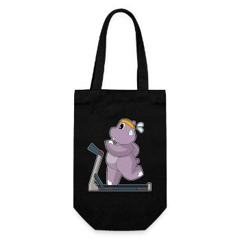 Hippopotamus Jogger Jogging Sports - Gift Bag for Bottles - black - Front