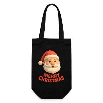 Polygon Père Noël – Joyeux Noël moderne - Sac à bouteille - noir - Devant