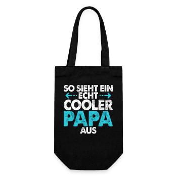 This is what a real cool dad looks like from Father's Day - Gift Bag for Bottles - black - Front