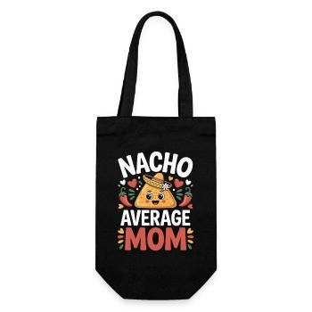 Nacho Durchschnittliche Mama Lustig - Geschenkbeutel für Flaschen - Schwarz - Vorne