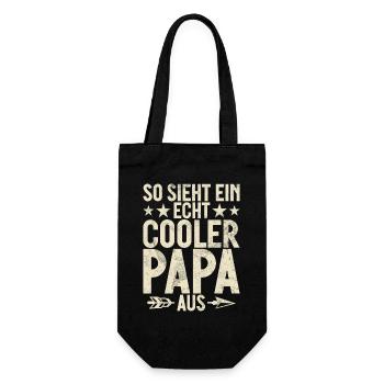 This is what a real cool dad looks like from Father's Day - Gift Bag for Bottles - black - Front