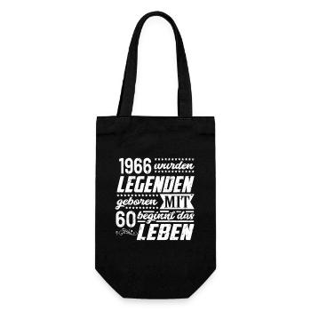 Légendes 1966 Anniversaire Grunge Musique Vie - Sac à bouteille - noir - Devant