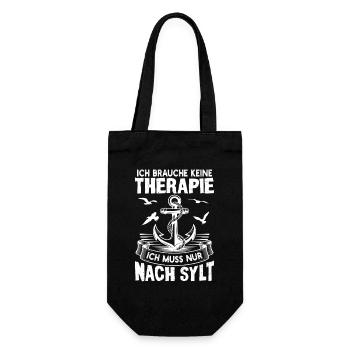 SYLT I DON'T NEED THERAPY, I JUST HAVE TO GO TO - Gift Bag for Bottles - black - Front