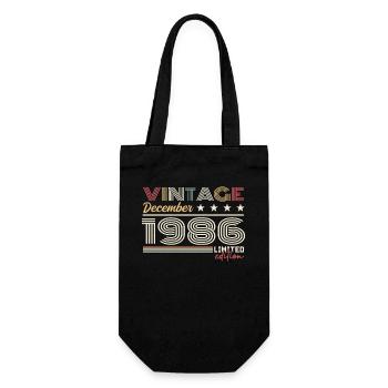 Geschenk Dezember 1986 - Geschenkbeutel für Flaschen - Schwarz - Vorne
