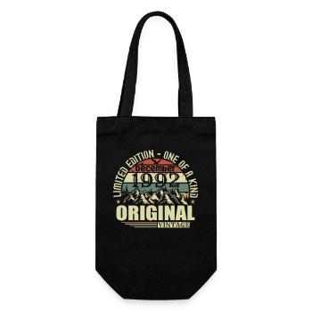 December 1992 December Anniversary December 1992 - Gift Bag for Bottles - black - Front