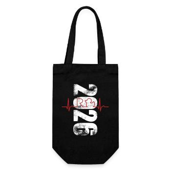 Rente 2026 - Retraite - Courbe ECG de rente - Sac à bouteille - noir - Devant