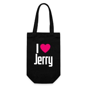 I Love Jerry Pink Heart I Love Jerry - Gift Bag for Bottles - black - Front