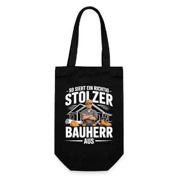 Proud Builder – Cadeau de construction de maison pour les hommes - Sac à bouteille - noir - Devant
