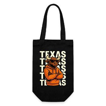 Taureau cool à la texane - Sac à bouteille - noir - Devant
