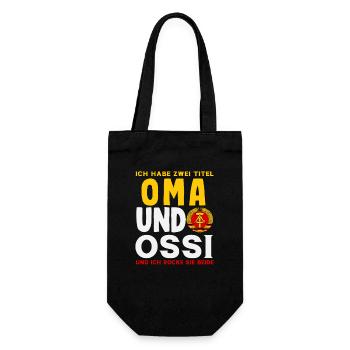 Oma Ossi Spruch Rocke Les deux RDA Stolz - Sac à bouteille - noir - Devant