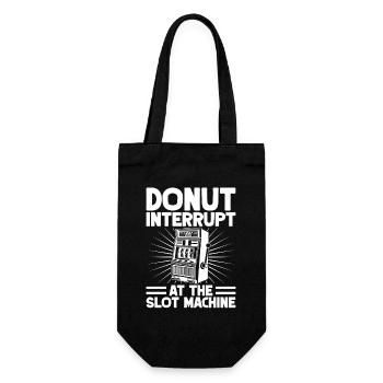 Casino Gambler Donut Interrupt At The Machine - Geschenkbeutel für Flaschen - Schwarz - Vorne