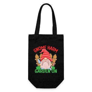 Garden Gnome Costume Gnome Harm Garden On Gnome - Geschenkbeutel für Flaschen - Schwarz - Vorne