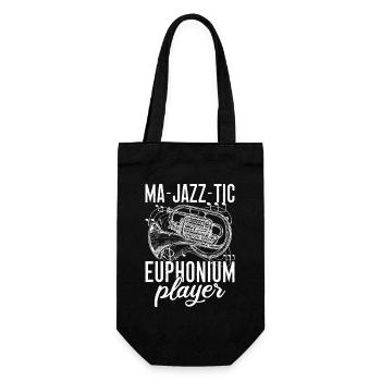 Baritone Player Ma-Jazz-Tic Player Euphonium - Gift Bag for Bottles - black - Front