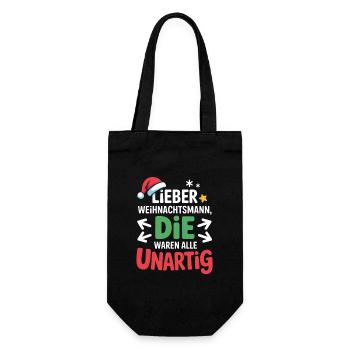 Vilain Père Noël disant - Sac à bouteille - noir - Devant