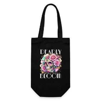 Flowers Skull Beauty Bloom - Gift Bag for Bottles - black - Front