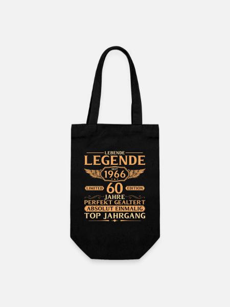 1966 Jahrgang Lebende Legende - 60. Geburtstag - Geschenkbeutel für Flaschen - Schwarz