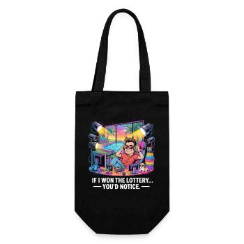 Funny If I Won The Lottery You'd Notice Yacht boat - Gift Bag for Bottles - black - Front