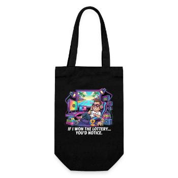 Funny If I Won The Lottery You'd Notice Yacht boat - Gift Bag for Bottles - black - Front